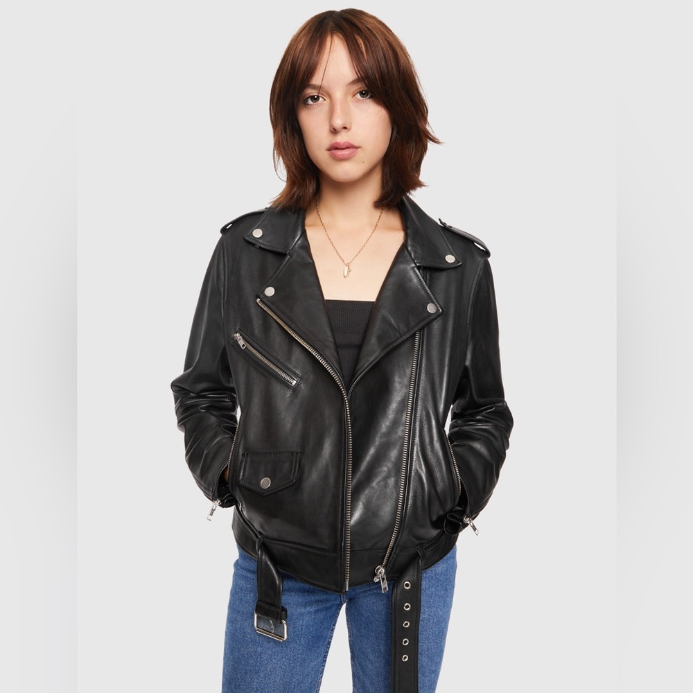 Rebecca Minkoff Jet Moto faux leather jacket NWT - Picture 5 of 10